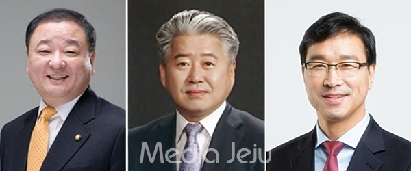 국회 강창일 의원(왼쪽부터), 오영훈 의원, 위성곤 의원. ⓒ 미디어제주