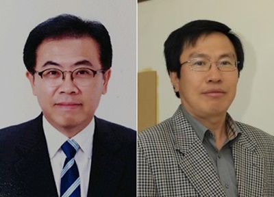 양창용 제주대 사범대학장(왼쪽), 좌정우 정보통신원장.