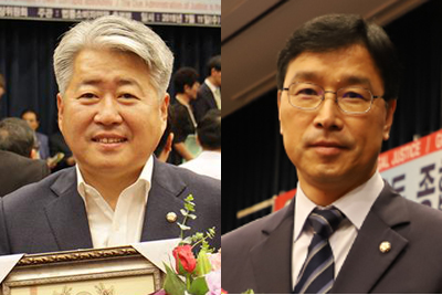 오영훈, 위성곤 국회의원이 나란히 국회 헌정대상을 수상했다.