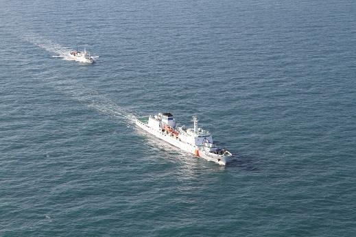 중국 자체 휴어기를 맞이해 도내 수산자원과 국내 어선 안전관리 위한 합동순찰 시행/사진=제주지방해양경찰청