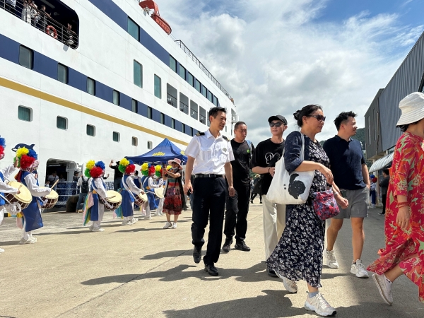 지난 8월 31일 제주항에 입항한 중국발 크루즈 블루드림스타호. /사진=미디어제주 자료사진