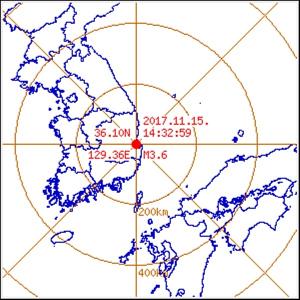 경상북도 포항서 규모 5.4 지진