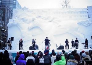 제주 밴드 사우스카니발, 일본 삿포로 눈 축제 행사장 가다