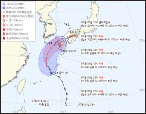 제4호 태풍 에어리, 일본 쪽으로 ... 제주 직접 영향을 없을 듯