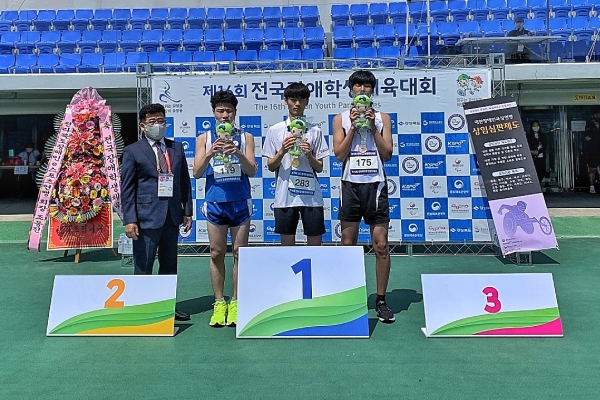 육상 금메달 주인공 이동원 선수. ⓒ제주도장애인체육회
