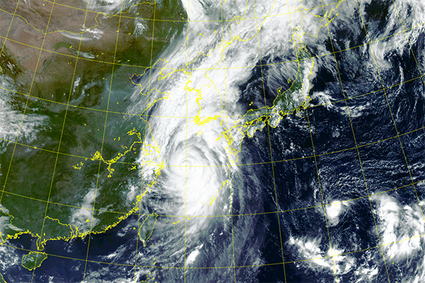 제11호 태풍 '힌남노' 위성사진. /자료=기상청.