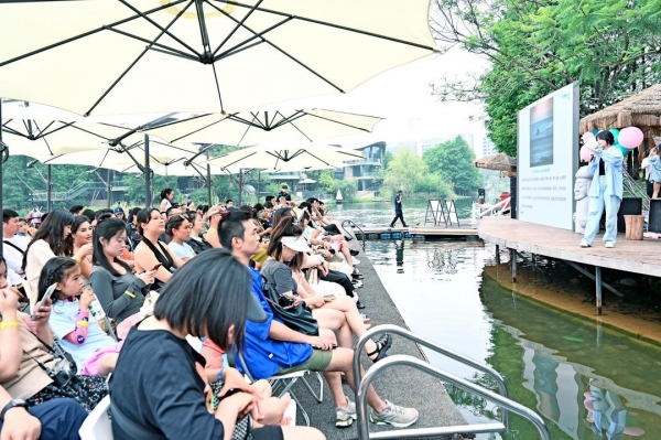 지난 17일 중국 청두 루후지역에서 제주의 해양스포츠를 홍보하기 위한 프로모션이 진행됐다. /사진=제주관광공사