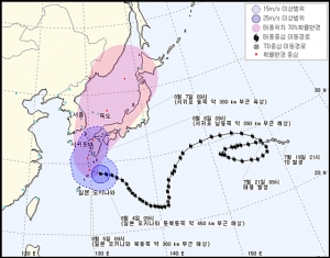 태풍 ‘노루’ 일본으로…제주 육상 직접 영향 없을 듯